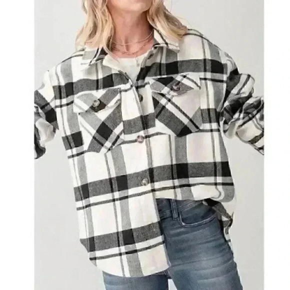 LOVE TREE BUTTON DOWN SHIRT JACKET COAT - Picture 6 of 13